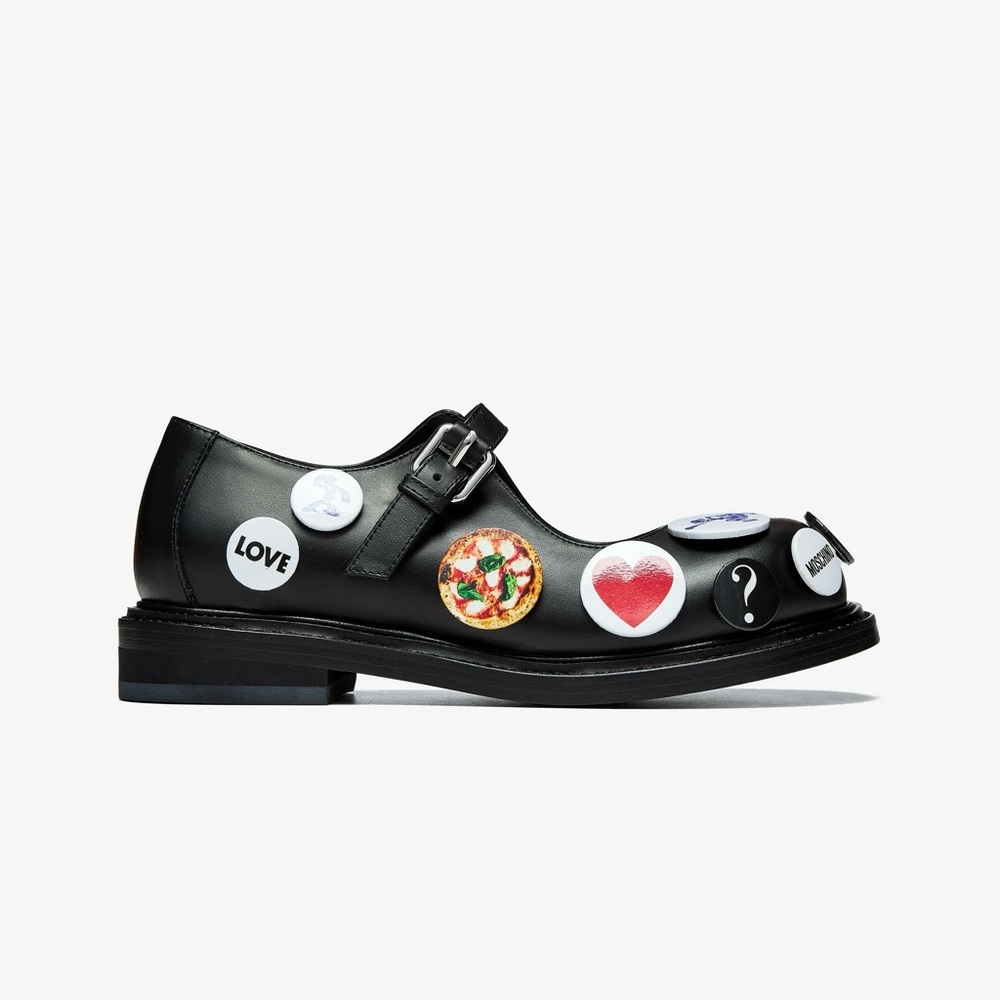 Moschino Embellished Mary Jane Flats NEW